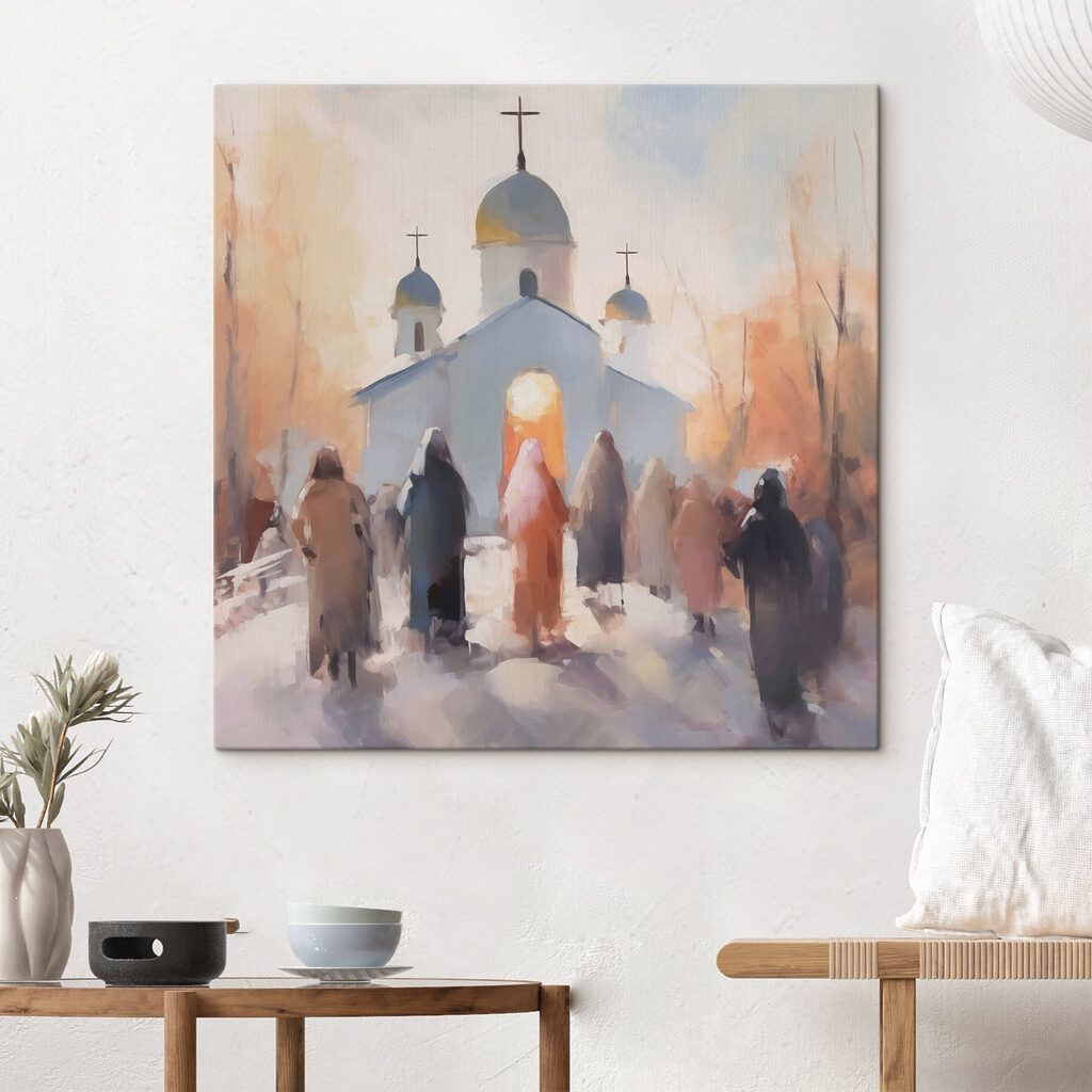 Spre biserica cu cupole — interior 1