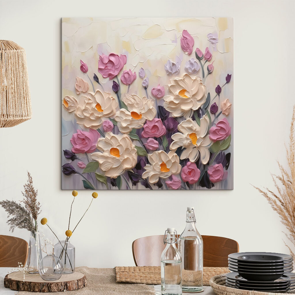 Flori roz în pastel — interior 2