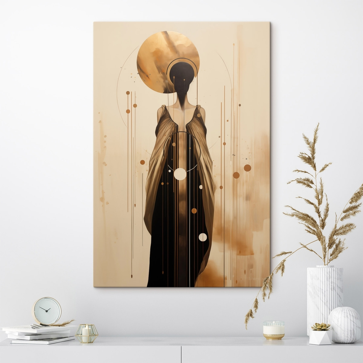 Femeie abstractă cu ornament — interior 1
