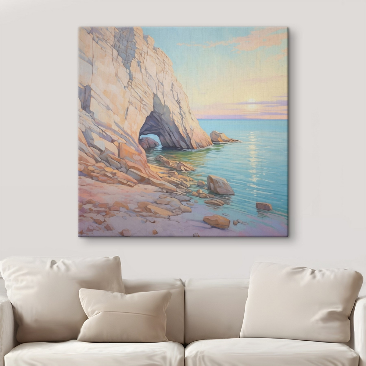 Stâncă la mare — interior 1