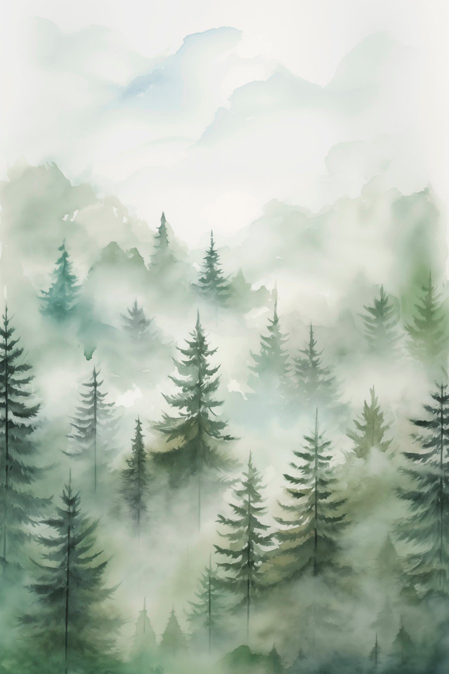 Pădure în ceață — design complet