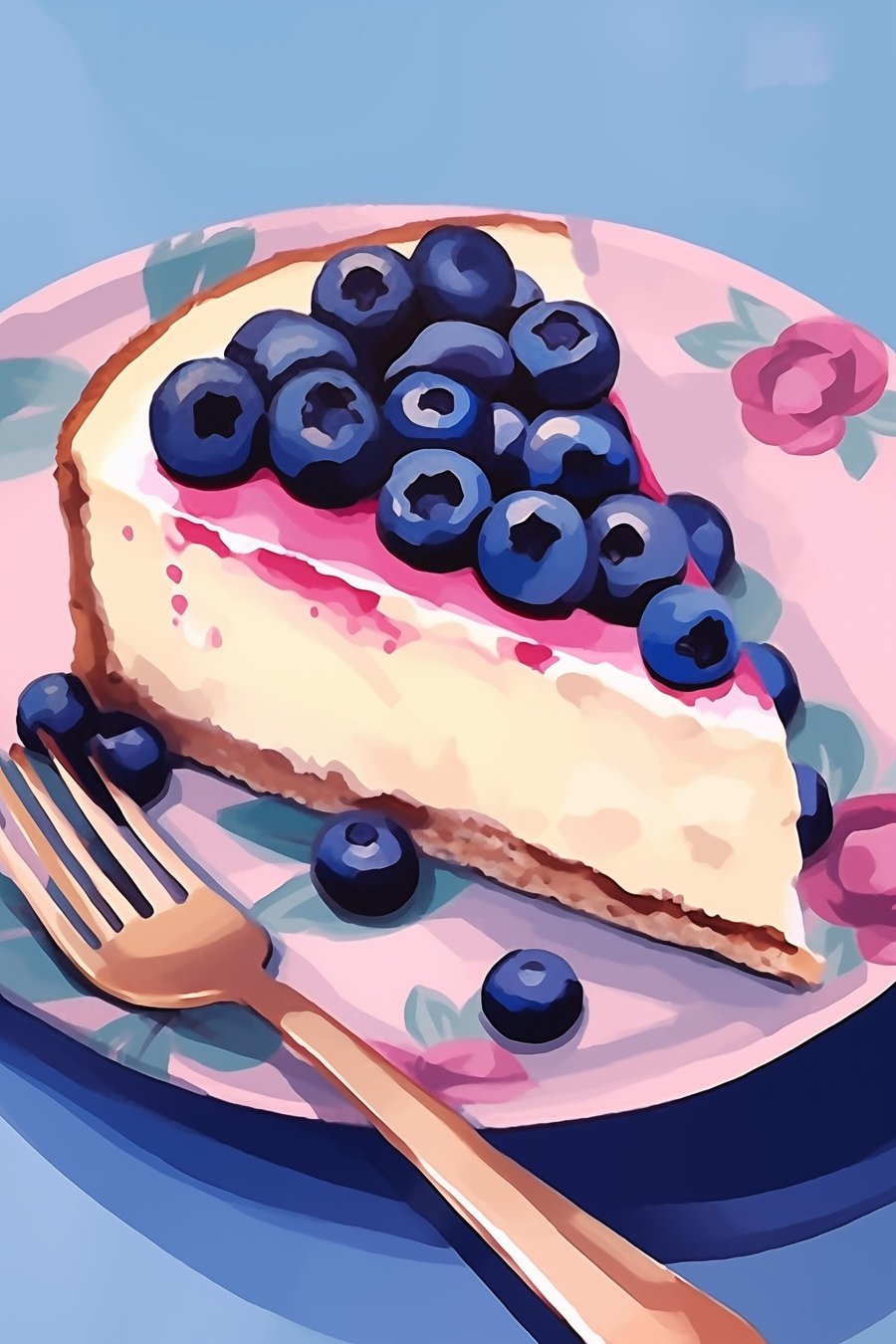 Cheesecake cu afine — design complet