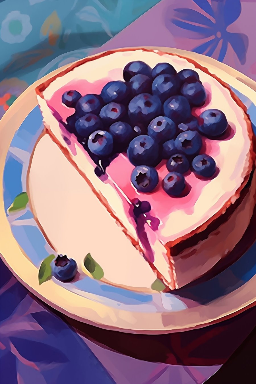 Cheesecake cu afine — design complet