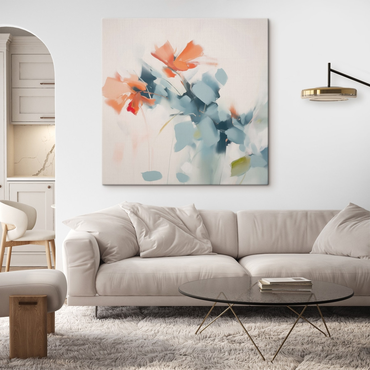 Flori abstracte, aspect pictat — interior 2