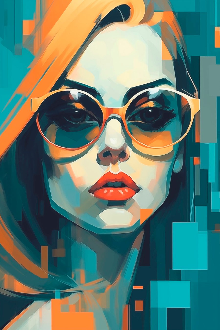 Pop art cu ochelari — design complet