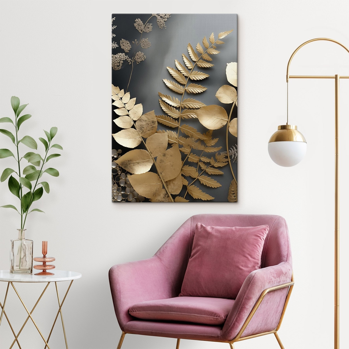 Eucalipt pe fond întunecat — interior 1