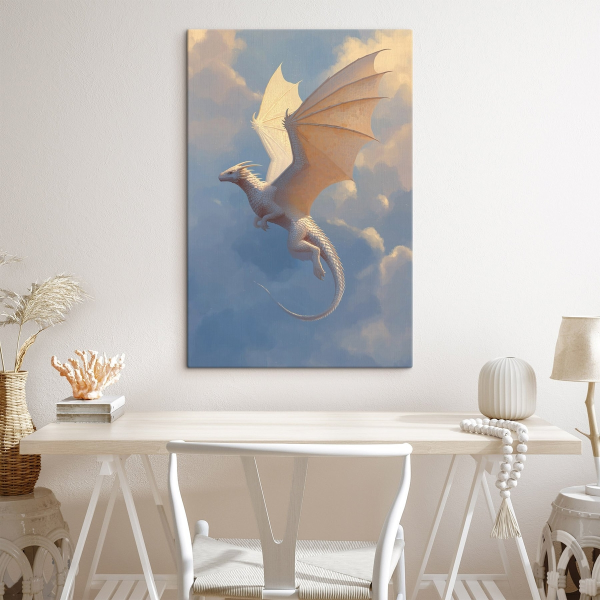 Dragon alb în cer — interior 1