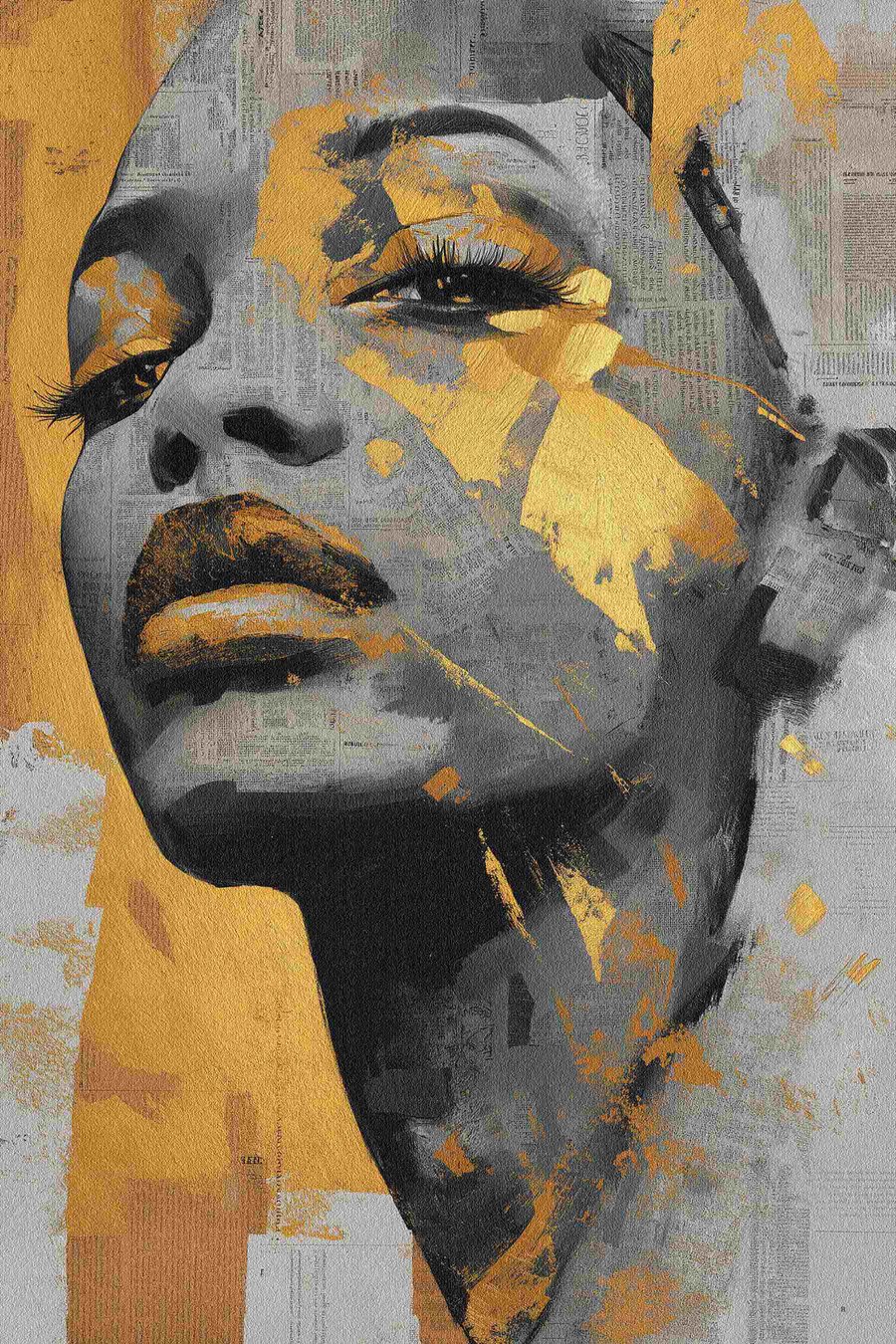 Portret cu ziare — design complet