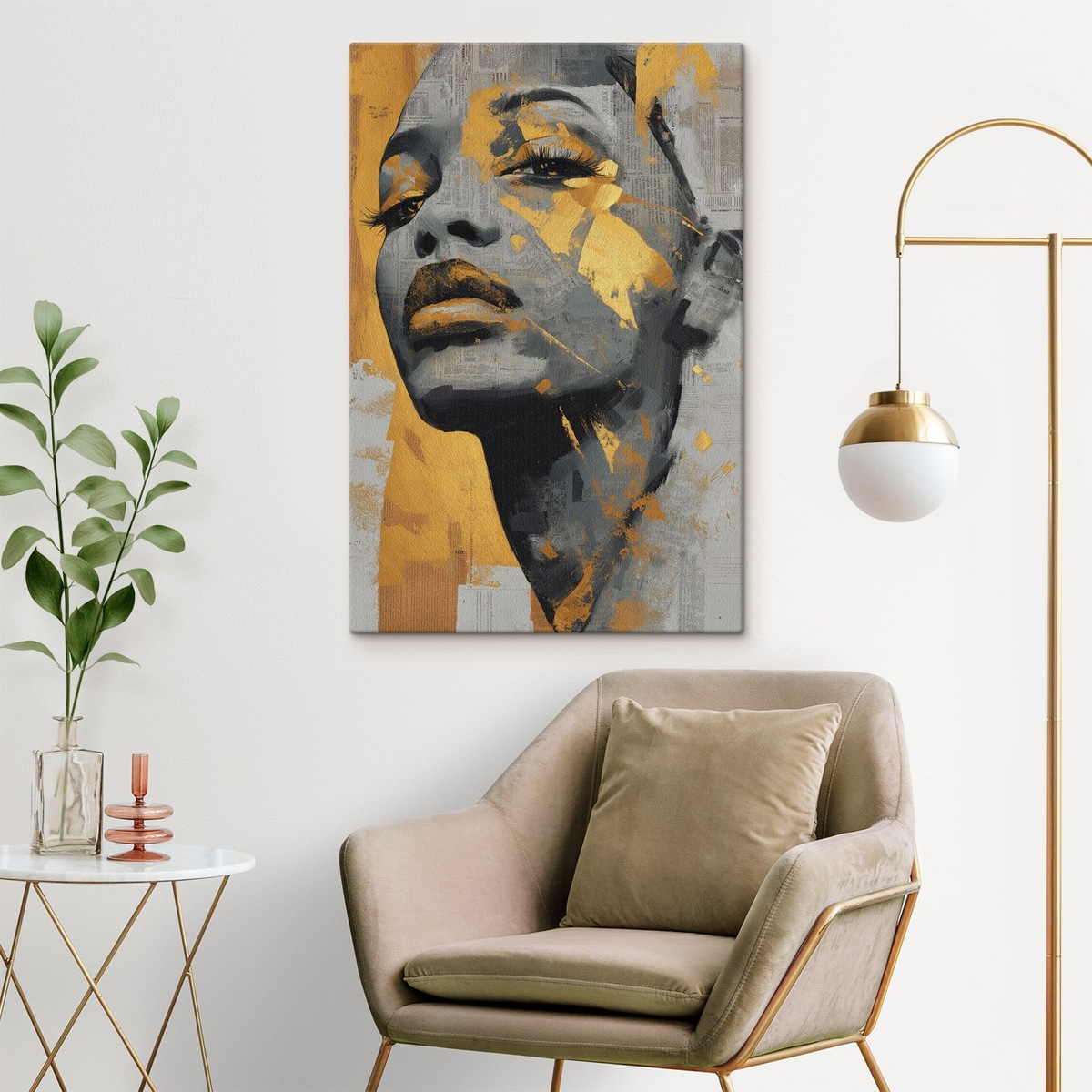Portret cu ziare — interior 1