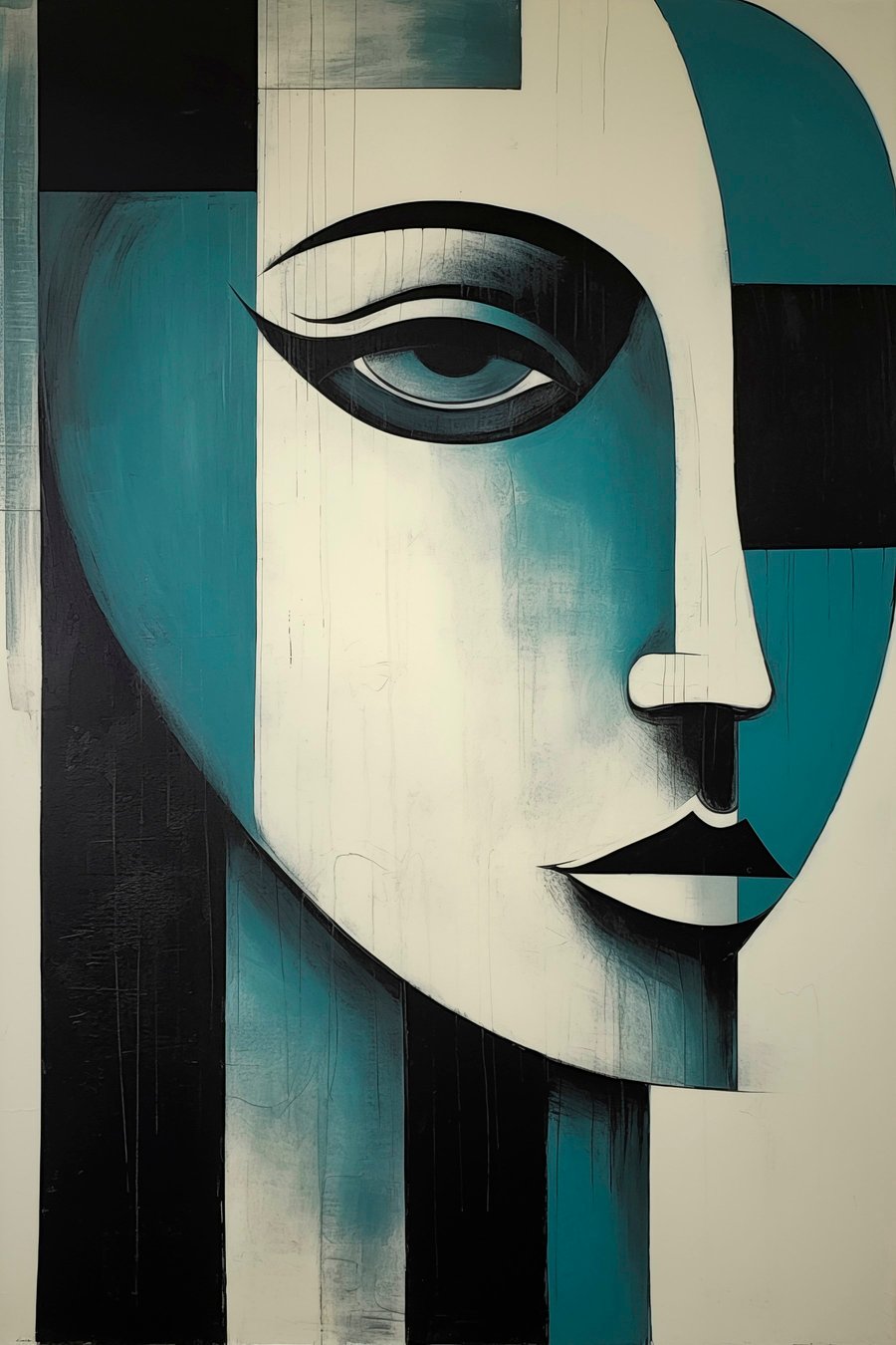 Portret abstract de femeie — design complet