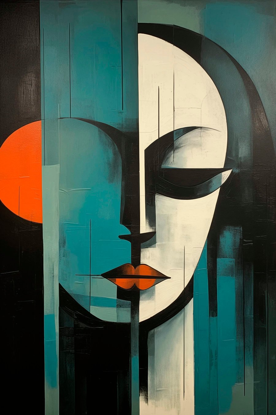 Portret abstract de femeie — design complet