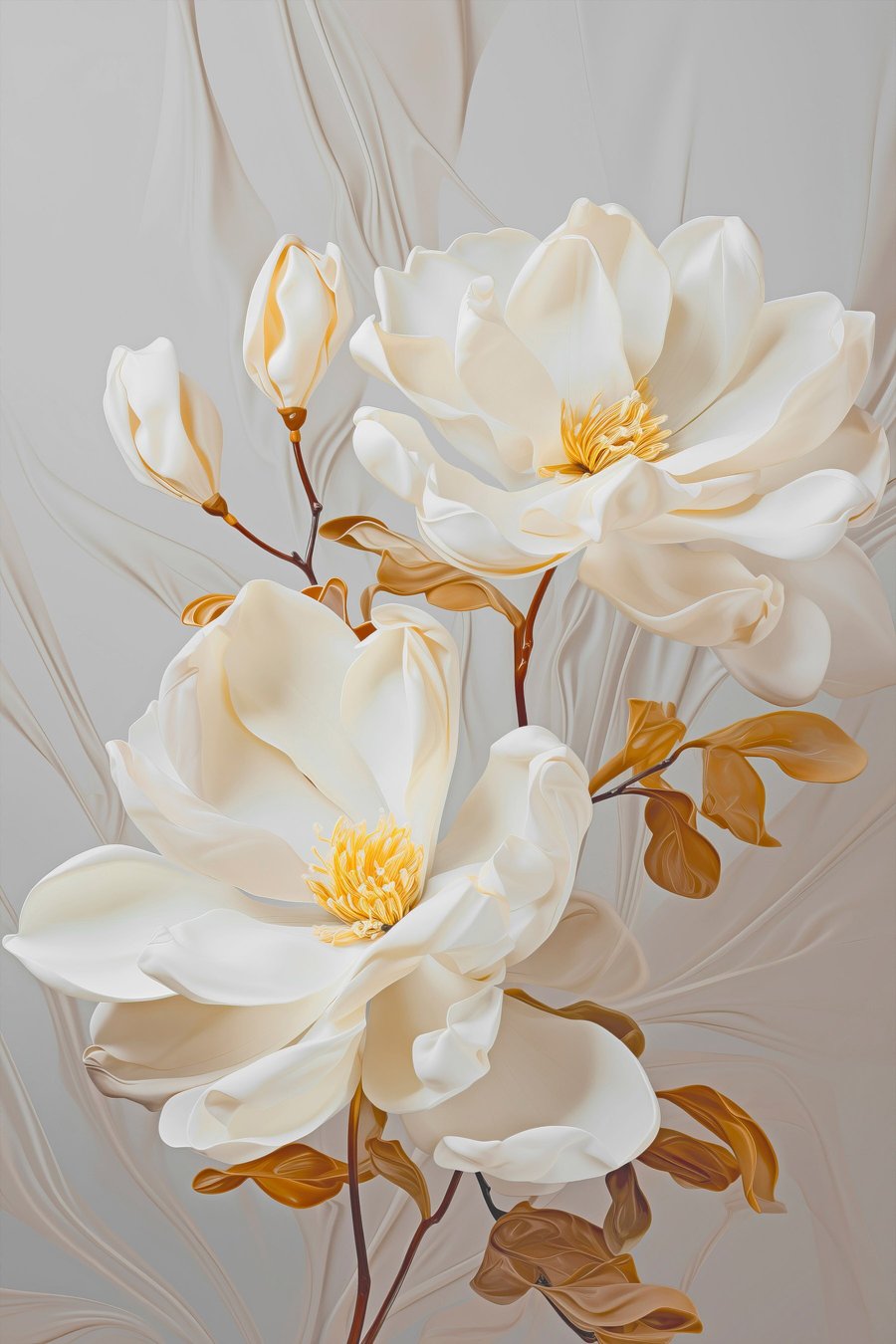 Flori abstracte delicate — design complet