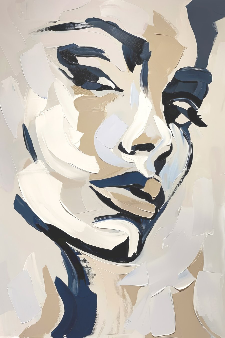 Portret cu tușe imitate — design complet