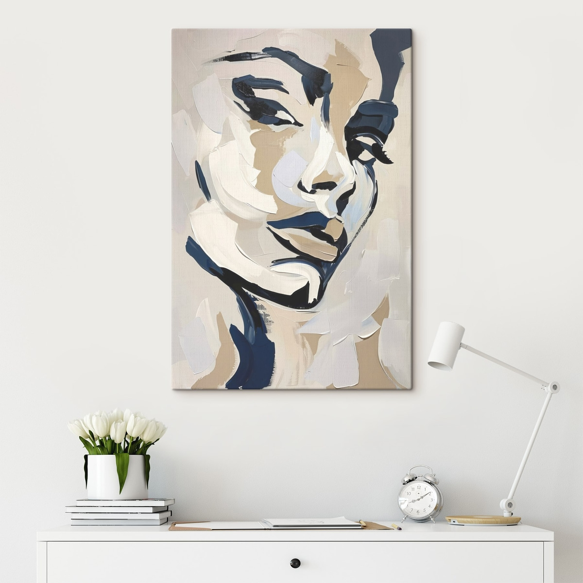Portret cu tușe imitate — interior 3