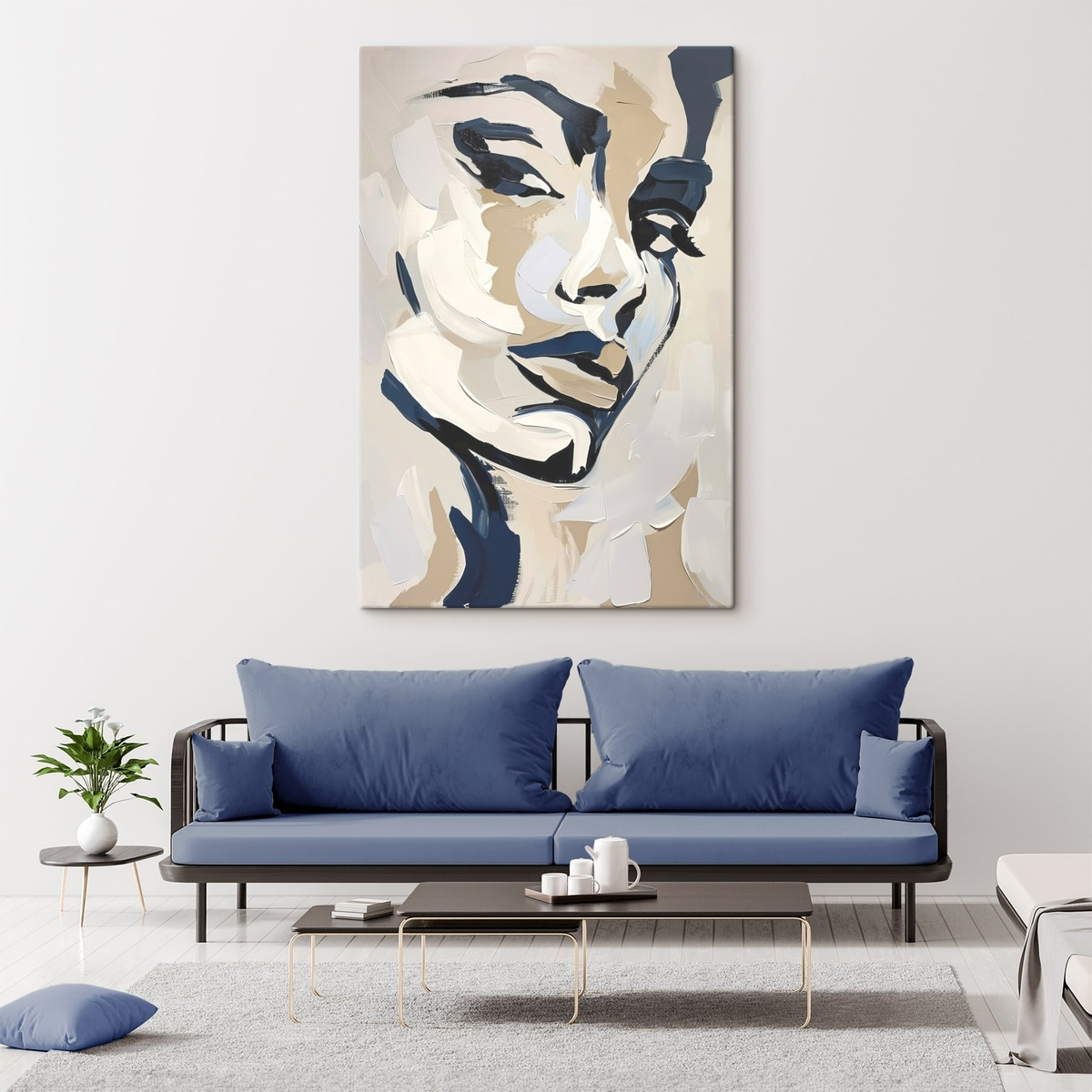 Portret cu tușe imitate — interior 1