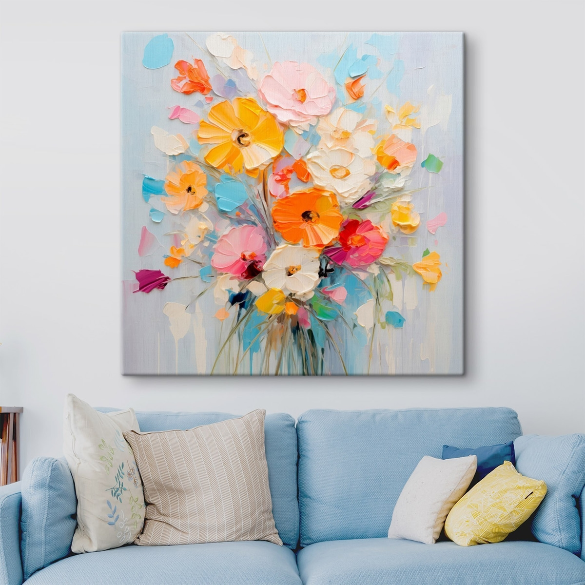 Buchet abstract pastel — interior 1