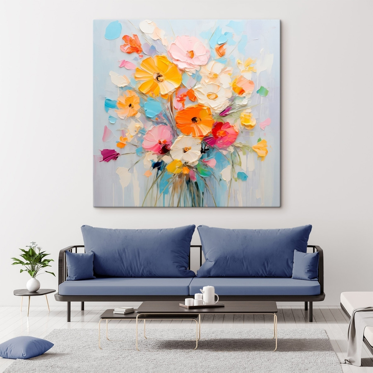 Buchet abstract pastel — interior 2
