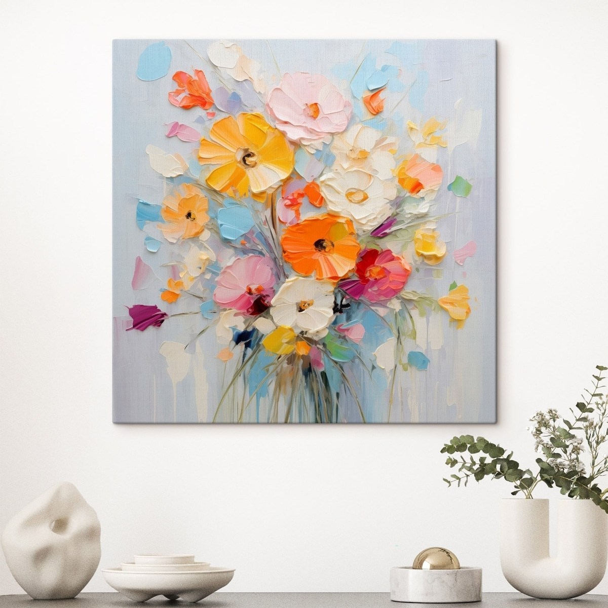 Buchet abstract pastel — interior 3