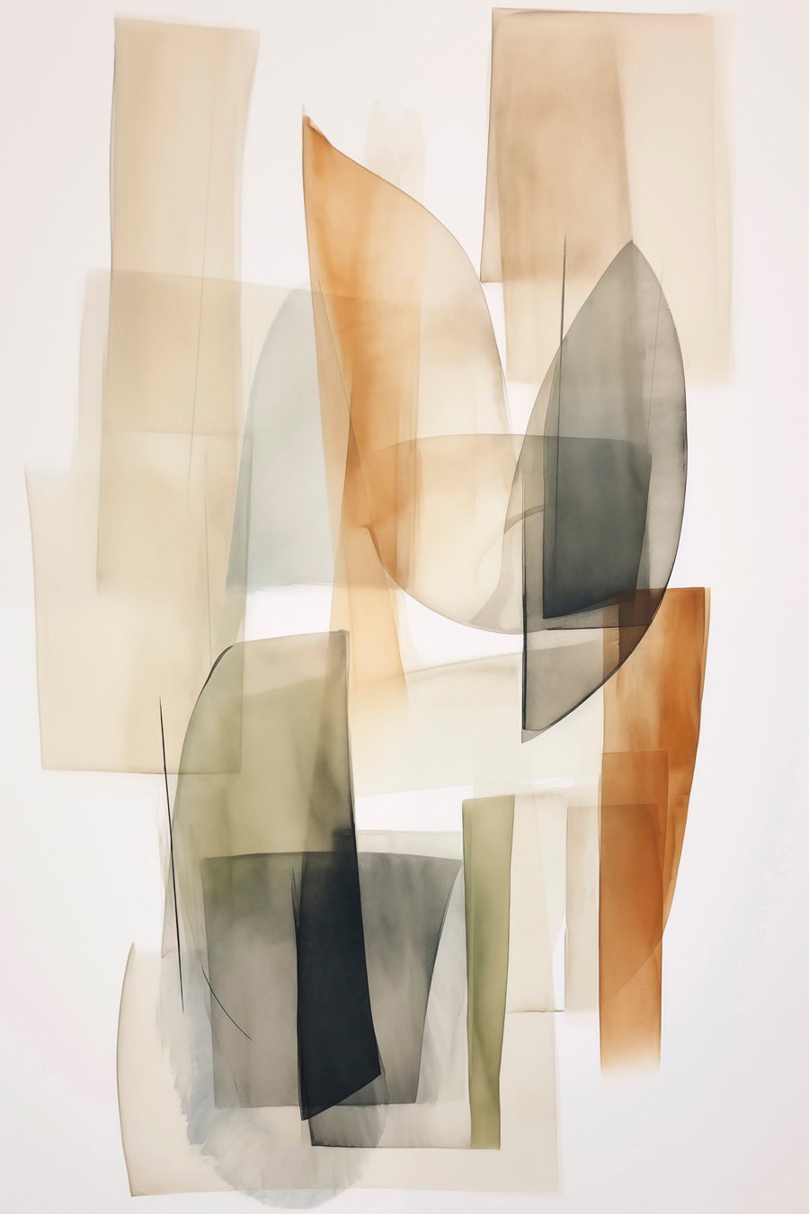 Pete abstracte, stil acuarelă — design complet