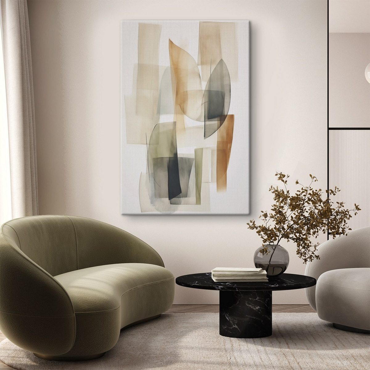 Pete abstracte, stil acuarelă — interior 2