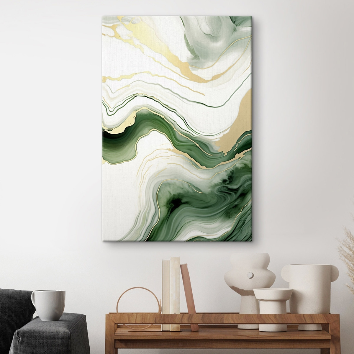 Efect de marmură portocalie — interior 1