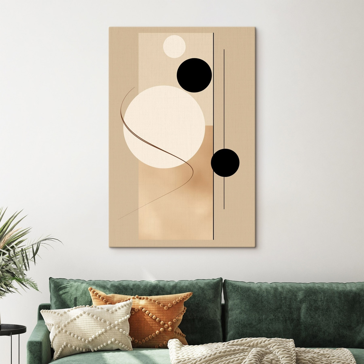 Cercuri minimaliste pe bej — interior 2