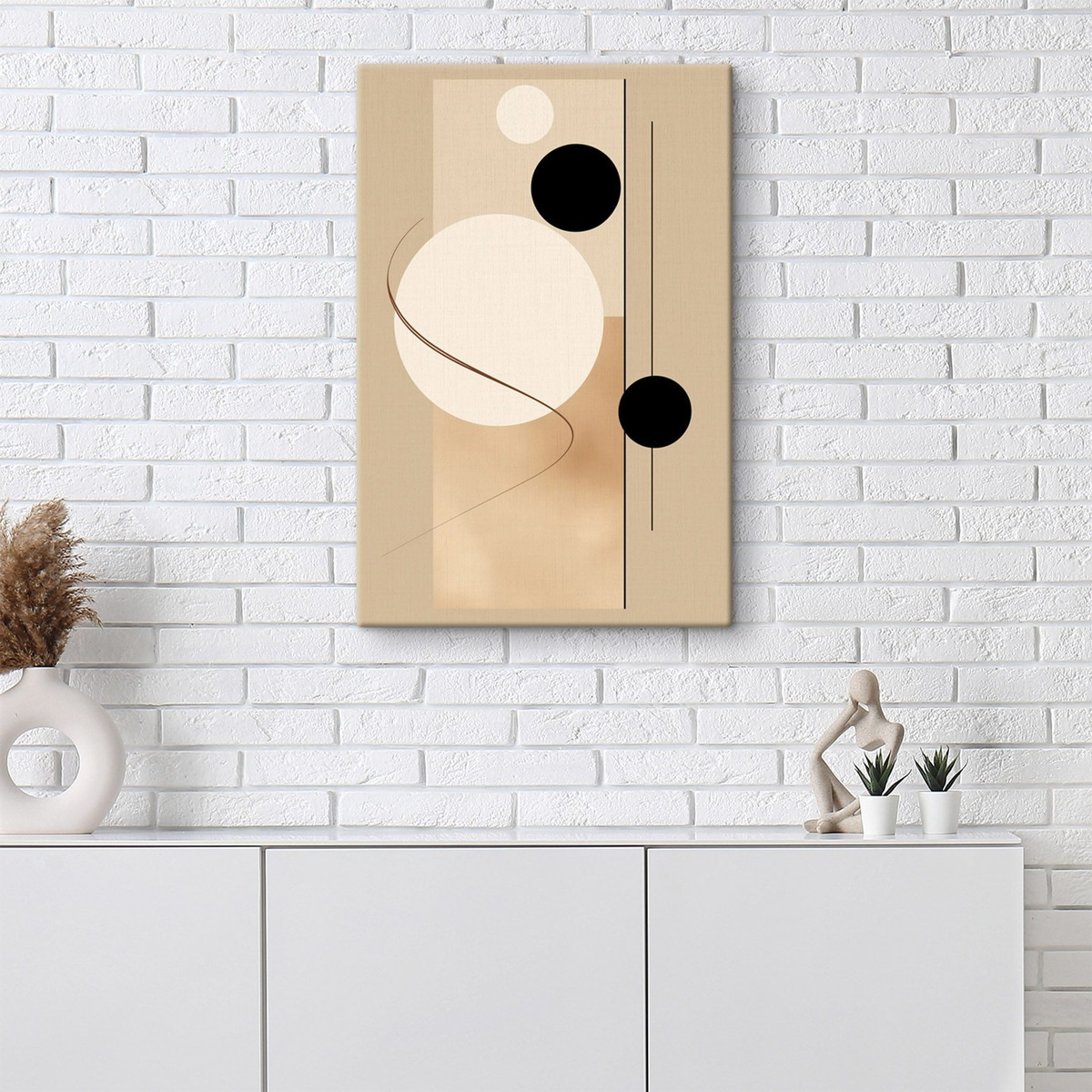 Cercuri minimaliste pe bej — interior 3