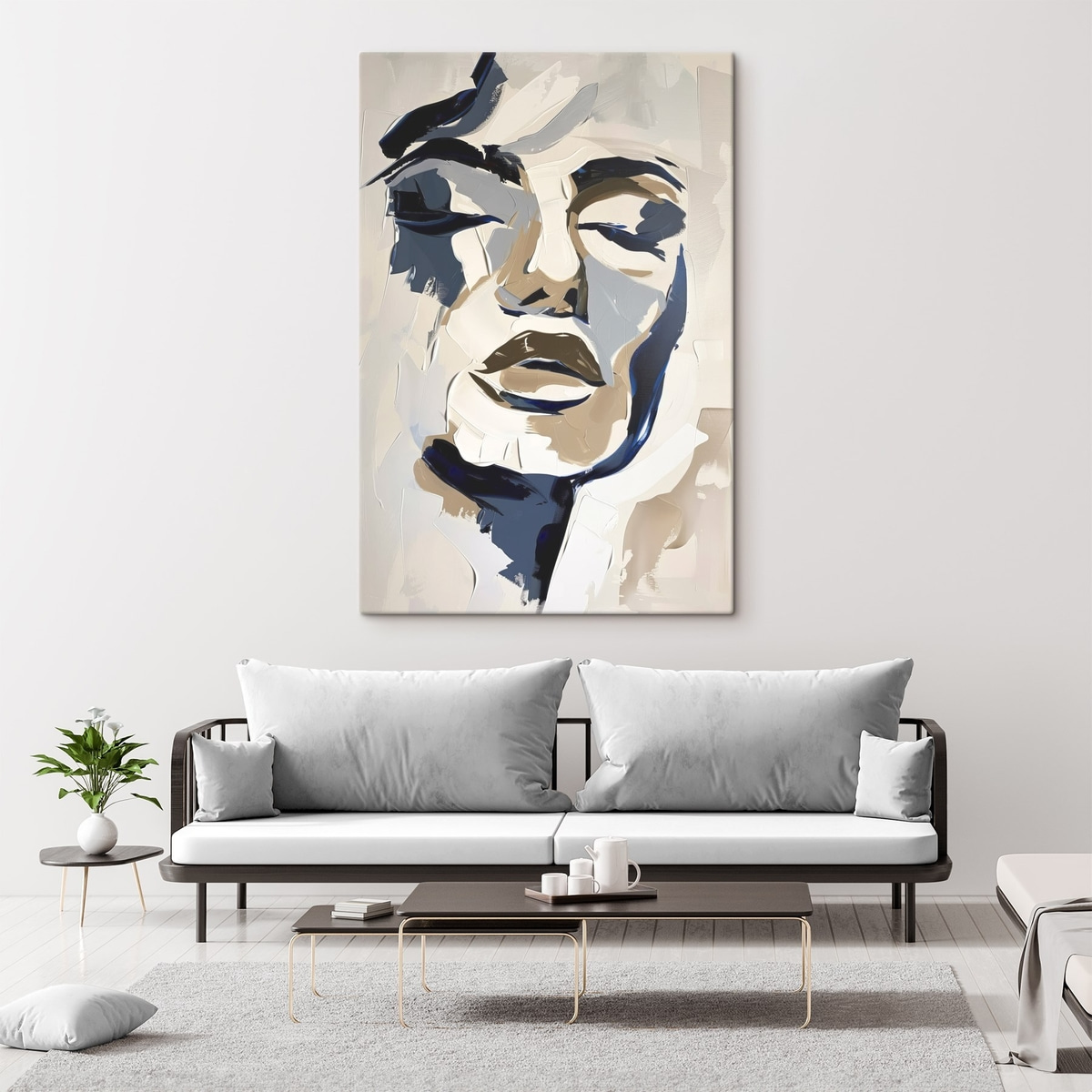 Portret cu tușe imitate — interior 2