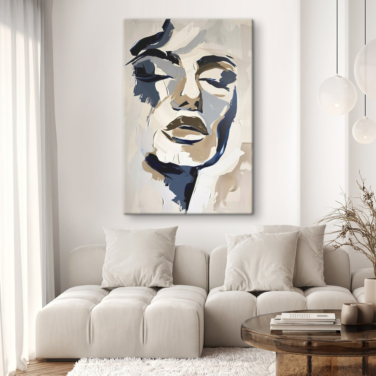 Portret cu tușe imitate — interior 1
