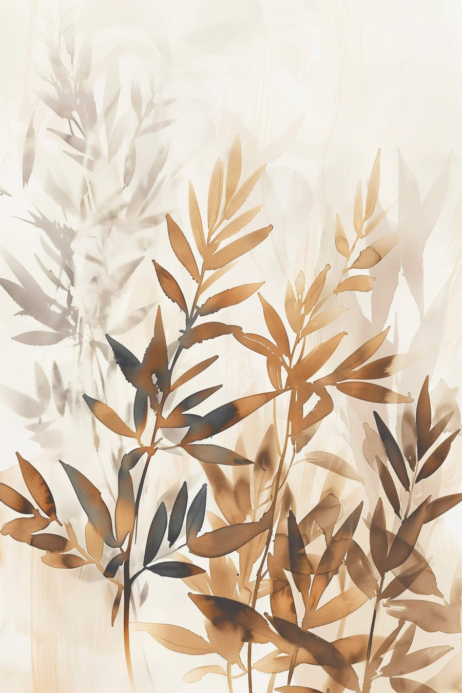 Ramuri delicate cu frunze — design complet