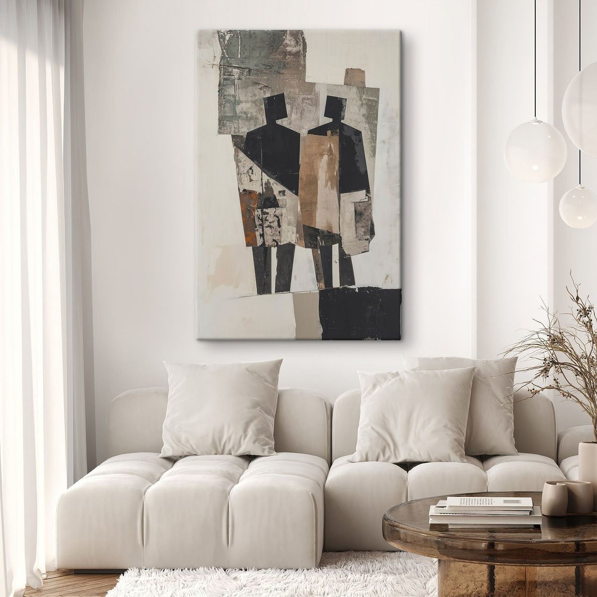 Abstracție modernă cu siluete — interior 1