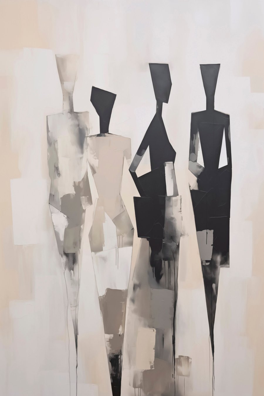 Siluete abstracte de oameni — design complet