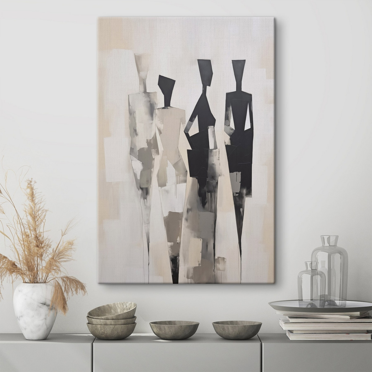 Siluete abstracte de oameni — interior 1