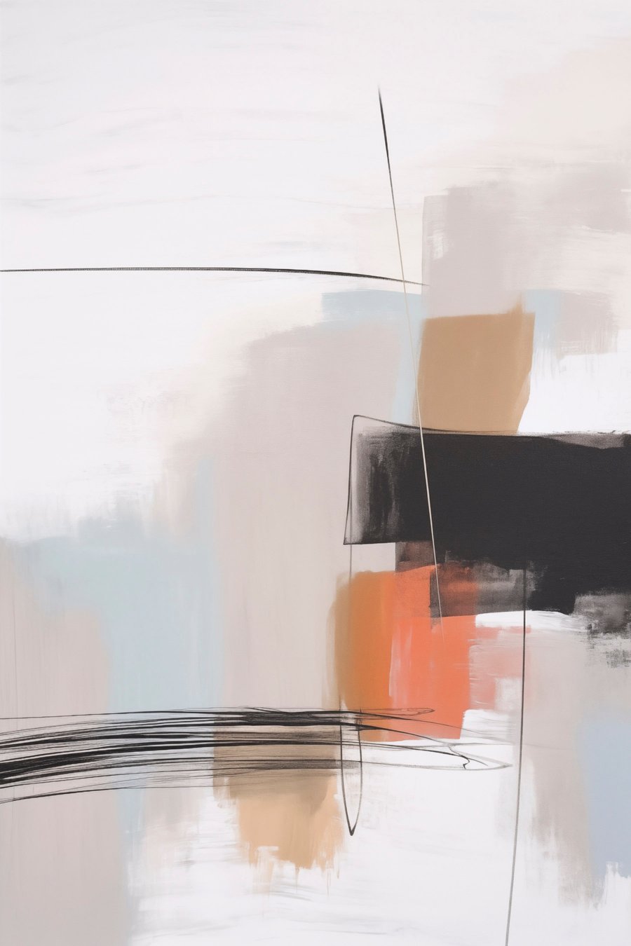 Tușe abstracte de pensulă — design complet
