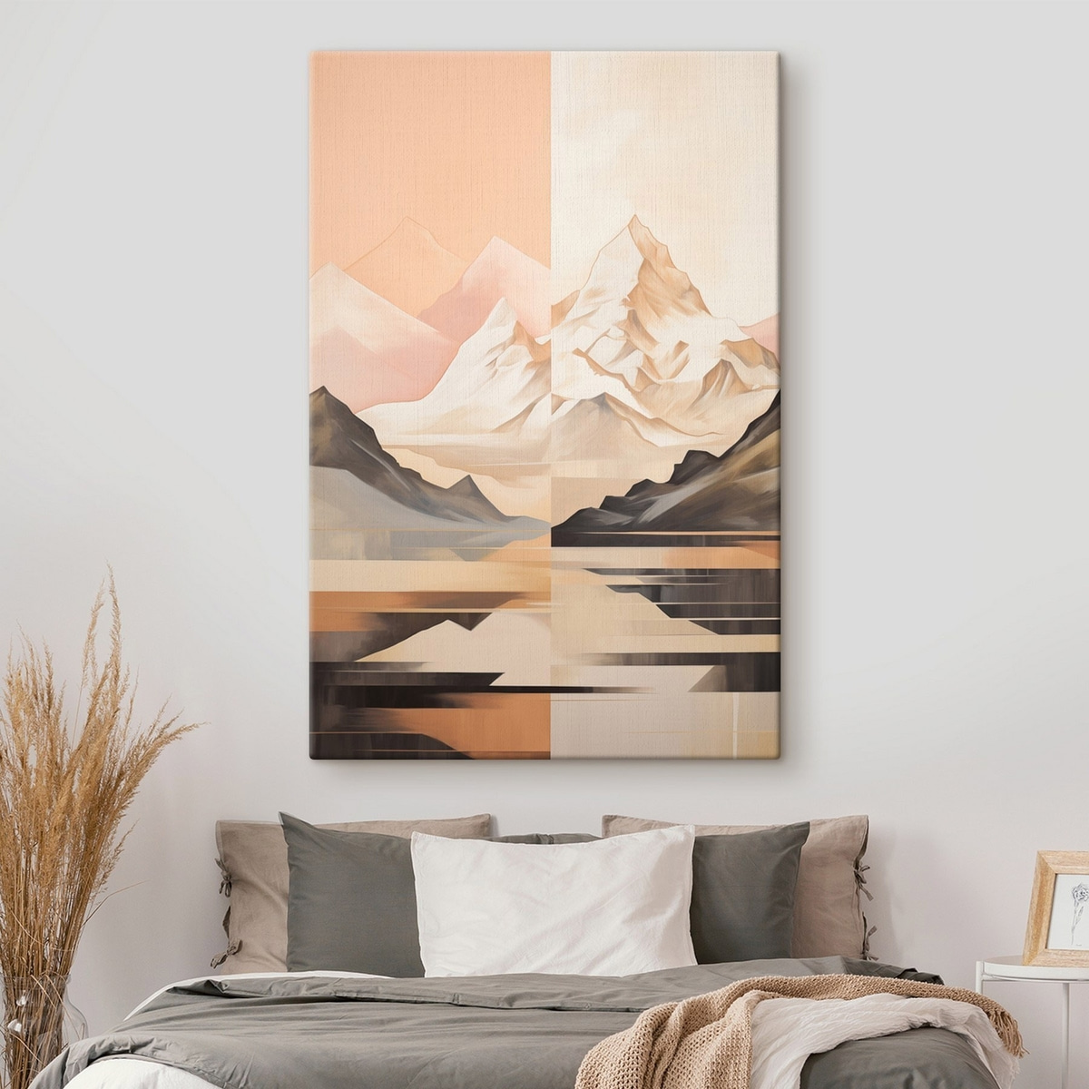Munți și lac pastel — interior 1