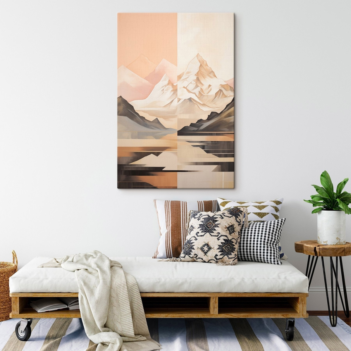 Munți și lac pastel — interior 2