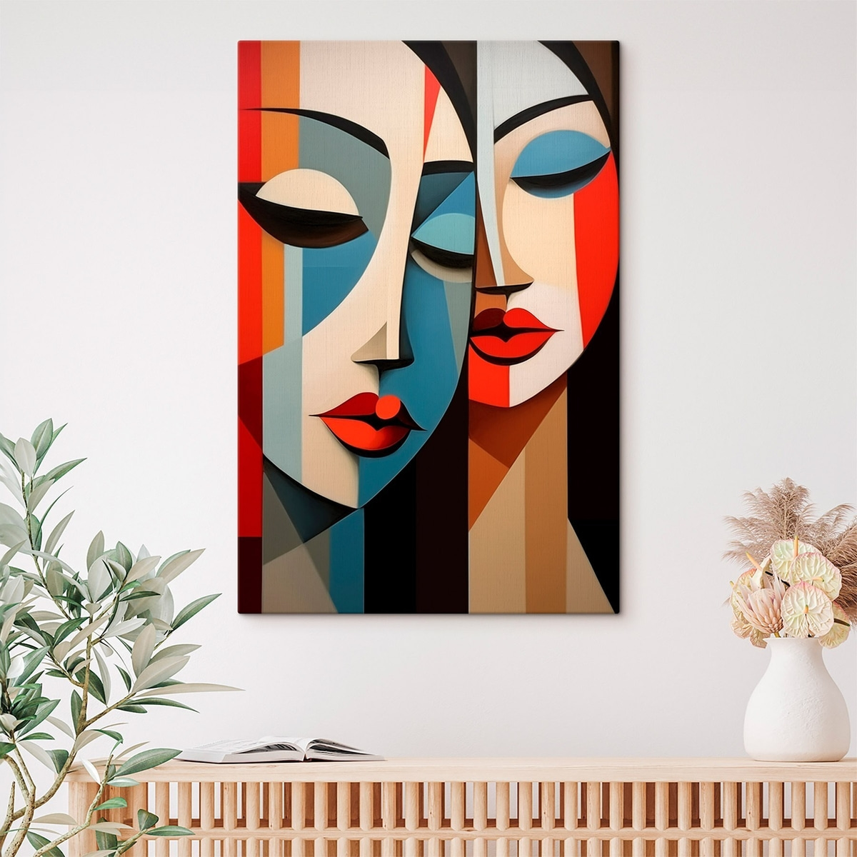 Portret geometric de femeie — interior 1