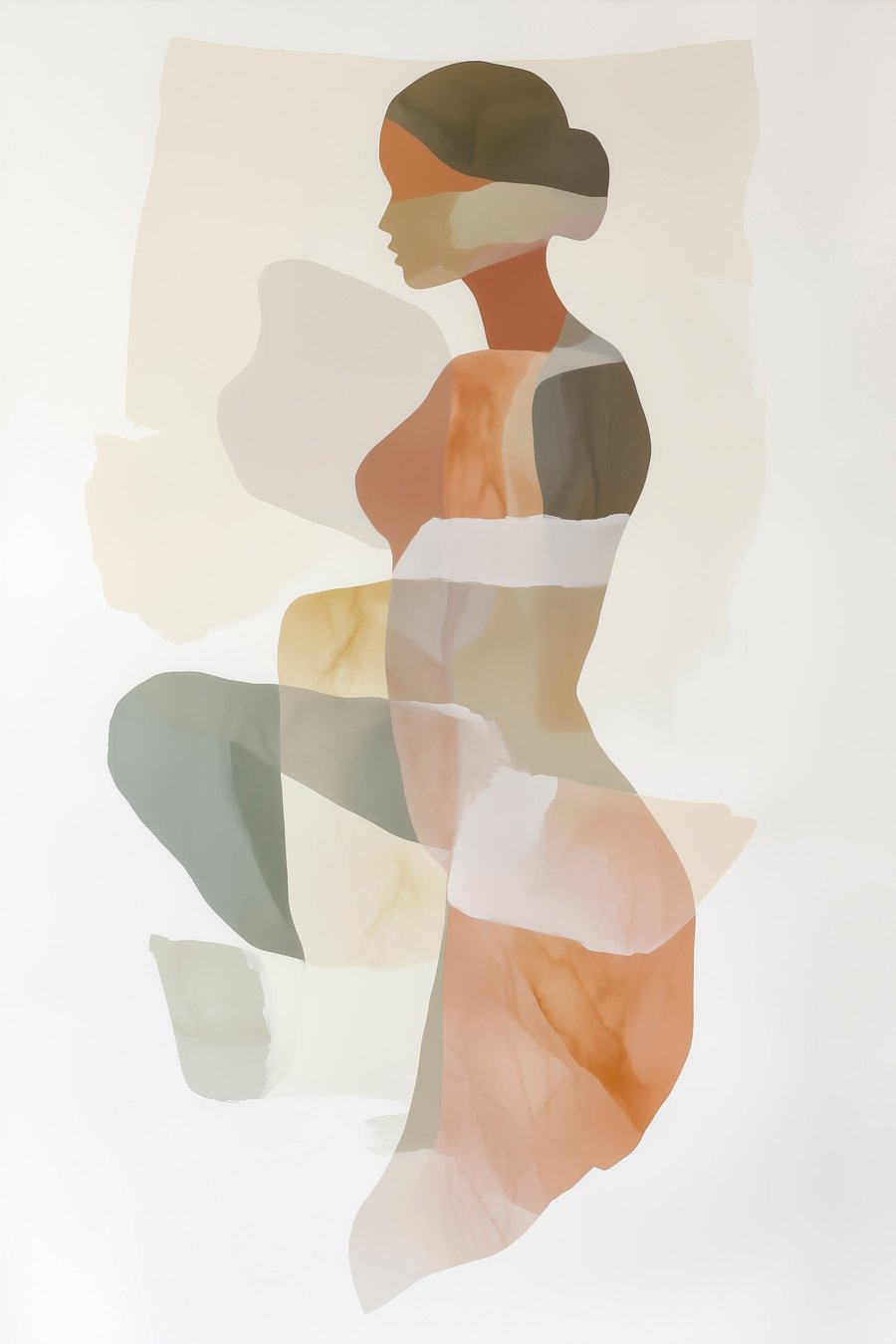 Siluetă feminină abstractă — design complet