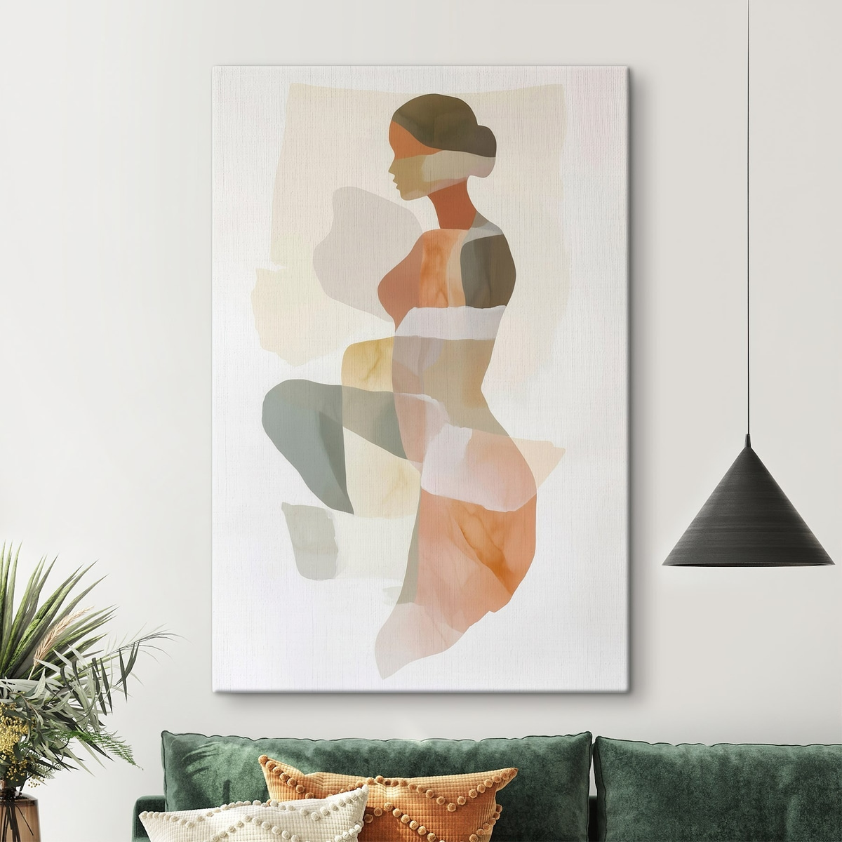 Siluetă feminină abstractă — interior 1