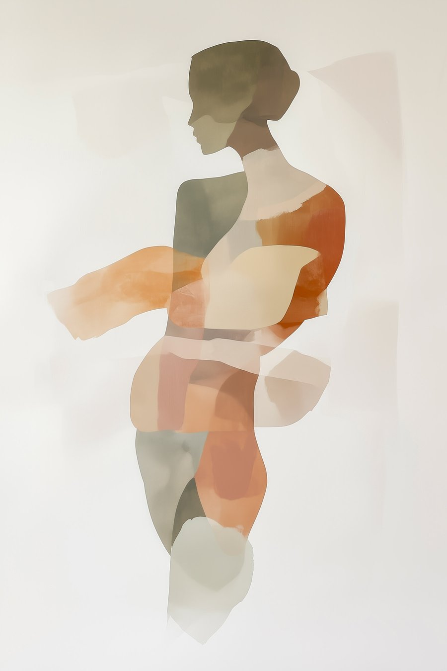 Siluetă feminină abstractă — design complet