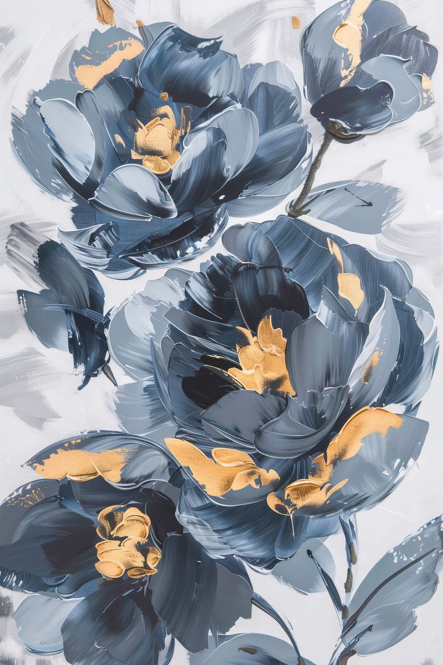 Flori abstracte mari — design complet