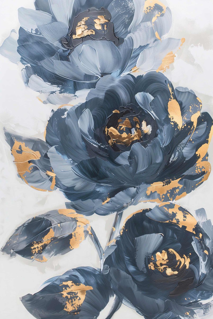 Flori abstracte mari — design complet
