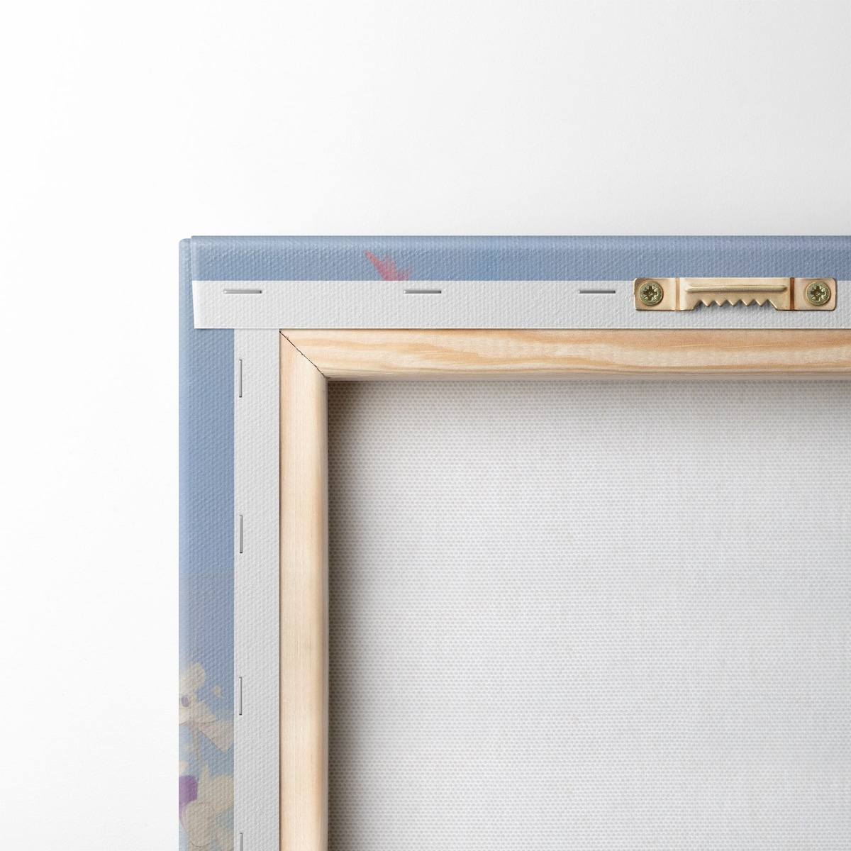 Flori roz, fundal pastel — verso
