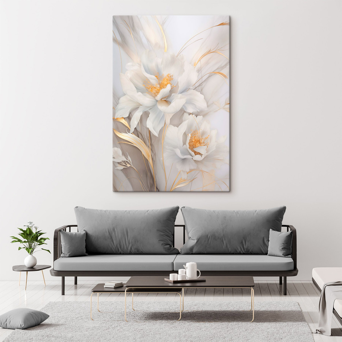 Flori albe, stamine galbene — interior 2