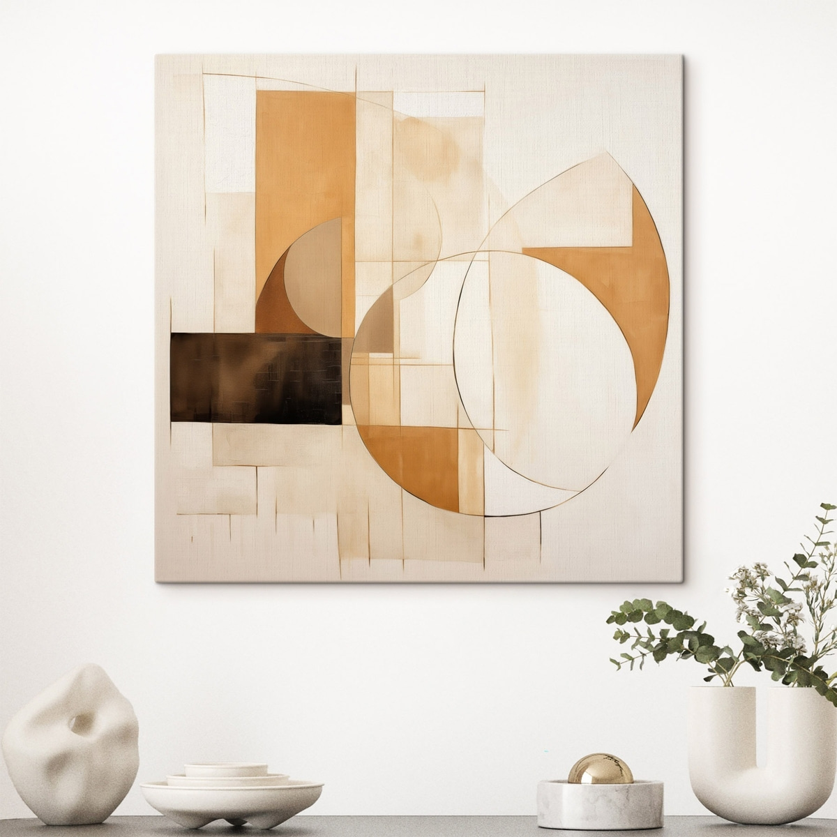 Compoziție minimalistă caldă — interior 3