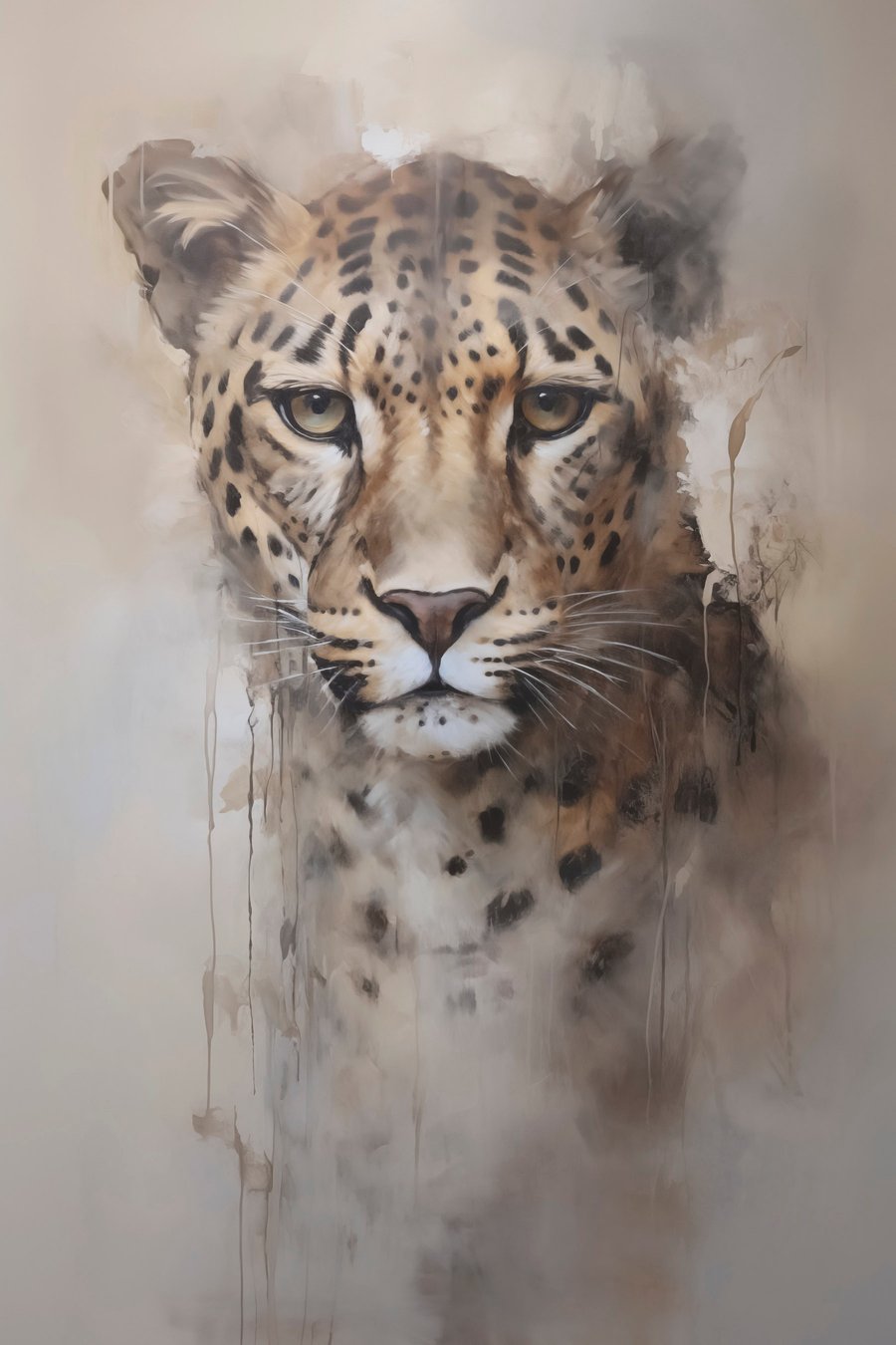 Leopard, imitație de pictură — design complet