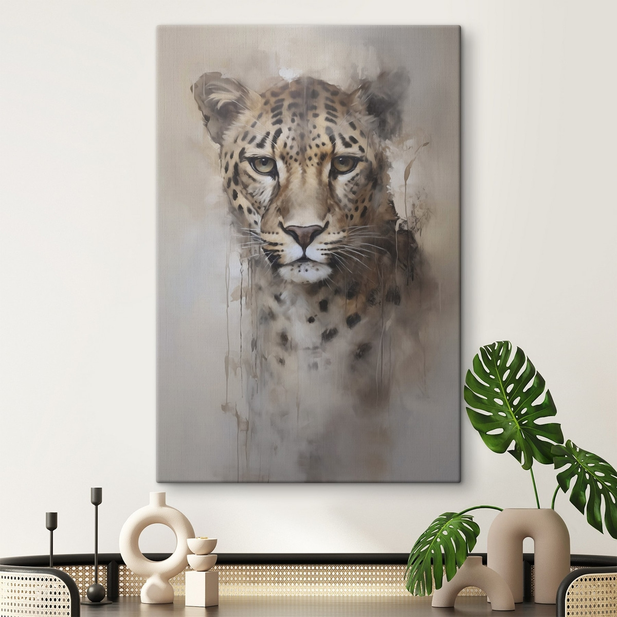 Leopard, imitație de pictură — interior 1