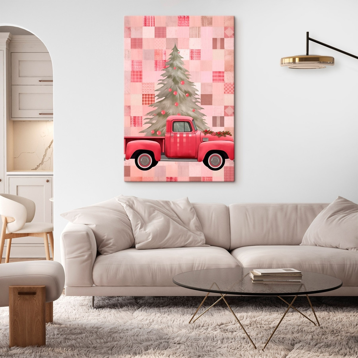 Camion retro cu brad — interior 2