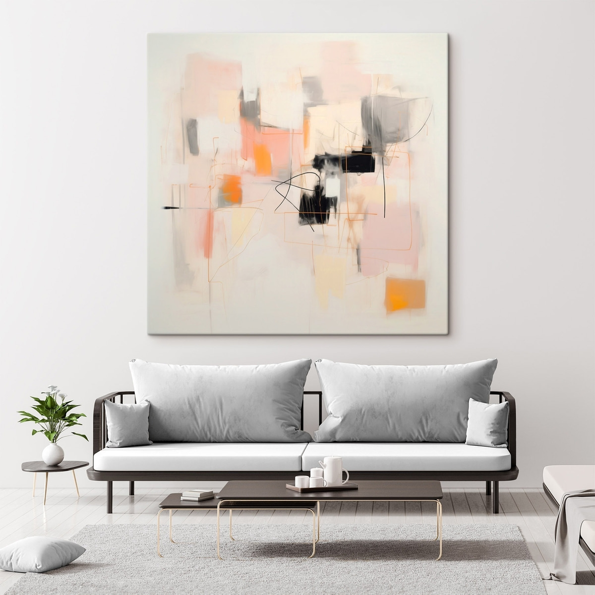 Abstracție minimalistă, tonuri blânde — interior 2