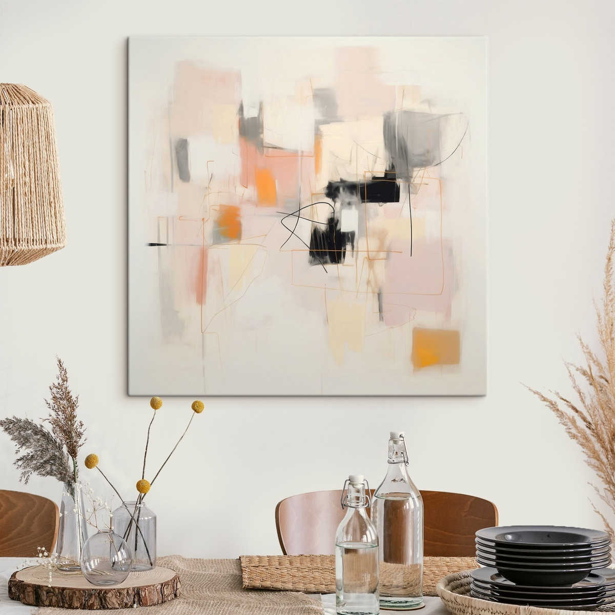Abstracție minimalistă, tonuri blânde — interior 3